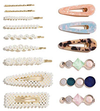 Load image into Gallery viewer, 15 Pcs Pearl Hair Clip for Women Acrylic Hair Clips Handmade Pearl Hair Pins for Girls Hair Barrettes for Women Fashion Hair Accessories for Party Wedding gift for Christmas birthday holiday Seasons