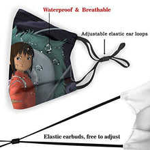Load image into Gallery viewer, Vigikod Spirited Away Face Cover for Kids Child Youth Reusable Mouth Dust Cover Adjustable with 5 Layers Activated Carbon Filter Cute Anime Bandanas Neck Gaiter 5 PCS