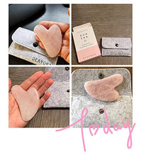 Load image into Gallery viewer, DEAYOKA Rose Quartz Gua Sha Tool - Asian Beauty Secret, for Facial Microcirculation/Removes Toxins/Prevents Wrinkles/Boost Radiance of Complexion - 100% Authentic & Genuine Rose Quartz