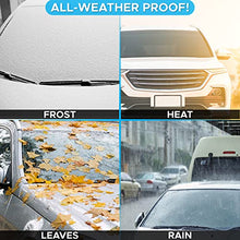 Load image into Gallery viewer, EcoNour Windshield Cover for Ice and Snow | Enhanced 600D Oxford Fabric Windshield Frost Cover for Any Weather | Water, Heat & Sag-Proof Car Windshield Snow Cover | Standard (69 x 42 inches)