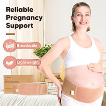 Load image into Gallery viewer, KeaBabies Maternity Belly Band for Pregnancy - Soft & Breathable Pregnancy Belly Support Belt - Pelvic Support Bands - Tummy Band Sling for Pants - Pregnancy Back Brace (Classic Ivory, One Size)