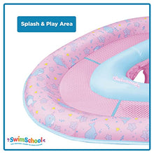 Load image into Gallery viewer, SwimSchool Lil’ Narwal Infant Baby Pool Float with Splash & Play Center, Low Center Adjustable Seat, Buoyant Infant Baby Floatie, Age 6 - 24 Months, Blue