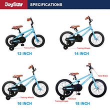 Load image into Gallery viewer, JOYSTAR 16 Inch Ride-On Kids Bike with Coaster Braking, Training Wheels & Kickstand, Blue