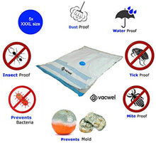 Load image into Gallery viewer, Jumbo XXL Vacuum Storage Bags, 47 x 35 Space Saver Bags for Clothes, King Comforters or a Small Mattress, Thick & Strong XXL Size (5 XXXL bag pack)