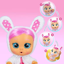 Load image into Gallery viewer, Cry Babies Dressy Coney - 12" Baby Doll | Pink Dress, Bunny Themed White Fluffy Jacket