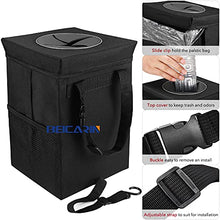 Load image into Gallery viewer, Car Trash Can with Lid - Car Trash Bag Hanging with Storage Pockets Leak-Proof Car Organizer Collapsible and Portable Waterproof Car Garbage Bin, 2.6 Gal Large Capacity Multipurpose Trash Bin for Car