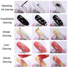 Load image into Gallery viewer, Luminous Spider Nail Gel Set, Spider UV Gel Nail Polish, 8 Colors Nail Art Wire Drawing Gel, DIY Line Painting Design Lacquer Silver Gold Nail Decorations 7ml (UR-01)