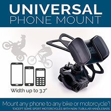 Load image into Gallery viewer, Metal Bike & Motorcycle Phone Mount - for Any Smartphone (iPhone 11 Pro, Xr, Xs Max, S20). Unbreakable Handlebar Cell Phone Holder for Bike & Bicycle
