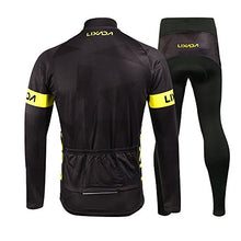 Load image into Gallery viewer, Lixada Men's Cycling Jersey Suit Winter Thermal Fleece Long Sleeve Mountain Bike Road Bicycle Shirt with 3D Tights Padded Pants