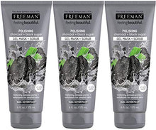 Load image into Gallery viewer, Freeman Facial Charcoal & Black Sugar Polish Mask 6 oz. - Set of 3