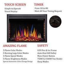 Load image into Gallery viewer, R.W.FLAME 39" Electric Fireplace Insert,Freestanding & Recessed Electric Stove Heater,Touch Screen,Remote Control,750W-1500W with Timer & Colorful Flame Option