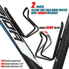 Load image into Gallery viewer, USHAKE Water Bottle Cages, Basic MTB Bike Bicycle Alloy Aluminum Lightweight Water Bottle Holder Cages Brackets(2 Pack- Drilled Holes Required)
