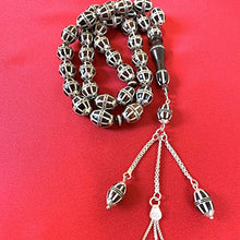Load image into Gallery viewer, 33 Beads Handmade Silver Egyption Tasbih | Muslim prayer beads Kuka tasbeeh islamic prayer beads, Misbaha | AlAliGems