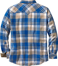Load image into Gallery viewer, Legendary Whitetails Men's Standard Shotgun Western Flannel Shirt, Liberty Range Plaid, XX-Large