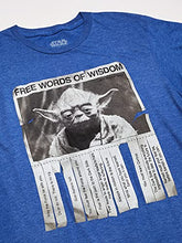 Load image into Gallery viewer, Star Wars Men's Words of Wisdom T-Shirt, Royal Heather, 3XL