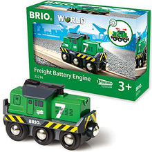 Load image into Gallery viewer, BRIO World 33214 - Freight Battery Engine - 1 Piece Wooden Toy Train Set for Kids Age 3 and Up
