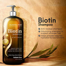 Load image into Gallery viewer, Majestic Pure Biotin Shampoo for Hair Growth - Volumizing Shampoo for Hair Loss - with DHT-3 Blocker - Hydrating & Nourishing - Sulfate Free, for Men & Women - Thin Hair Shampoo - 16 fl oz