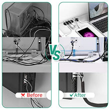 Load image into Gallery viewer, Nelyeqwo 2 Pack 16.4ft RGB Extension Cable LED Strip Connector 4 Pin with 243 Pcs Cable Management Kit