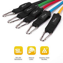 Load image into Gallery viewer, FITFORT Resistance Bands Set Exercise Bands - Workout Bands Stackable up to 150lb, Indoor/Outdoor Fitness Bands with Door Anchor & Handles for Strength, Slim, Yoga, Home Gym Equipment for Men/Women