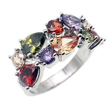 Load image into Gallery viewer, Vanessa Multi Gemstone Jewelry Sets for Women, Sparkling Garnet Amethyst Morganite Peridot Topaz Gifts for Her (10#Ring)