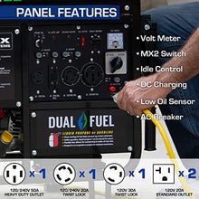 Load image into Gallery viewer, DuroMax XP12000EH Dual Fuel Electric Start Portable Generator, Blue and Black