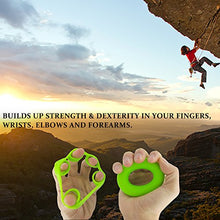 Load image into Gallery viewer, Hand Grip Strengthener, Finger Exerciser, Grip Strength Trainer (6 PCS)*New Material*Forearm Grip Workout, Finger Stretcher, Relieve Wrist Pain, Carpal Tunnel, Trigger Finger, Mallet Finger and More.