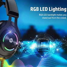 Load image into Gallery viewer, HP Gaming Xbox One Headset with Mic, Gaming Headphones for PS4, PC, Laptop, Nintendo Switch with Noise Cancelling Microphone, Wired Over Ear Head Set with LED Lights