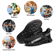 Load image into Gallery viewer, Steel Toe Shoes for Men Lightweight Indestructible Work Sneakers for Women Puncture Proof Comfortable Slip On Safety Shoes for Industrial,Coustruction