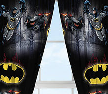 Load image into Gallery viewer, Franco Kids Room Window Curtain Panels Drapes Set, 82 in x 63 in, Batman