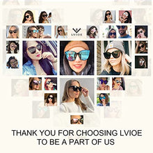 Load image into Gallery viewer, LVIOE 2PACK 1627Black/Grey+1627Black/Rose Oversized Polarized Cat Eyes Sunglasses for Women