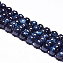 Load image into Gallery viewer, Nature Stone Round Loose Gemstone Bead for Jewelry Making DIY barcelet Necklace (Blue Lazuli Tiger Eye, 8mm(47-50pcs/string))