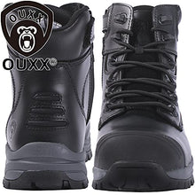 Load image into Gallery viewer, OUXX Work Boots for Men, Waterproof Steel Toe YKK Zipper Non-Slip Rubber Leather Shoes, Puncture-Proof, Breathable, Comfortable(Black, OX020, US 7.5)