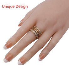 Load image into Gallery viewer, Hermosa Jewelry 18K Rose Gold Plating Gemstone Ring Set Garnet Amethyst Peridot Morganite 7 8 9 (7)