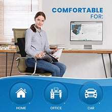 Load image into Gallery viewer, Everlasting Comfort Office Chair Seat Cushion and Lumbar Support Pillow Combo, Gel Infused (Black)