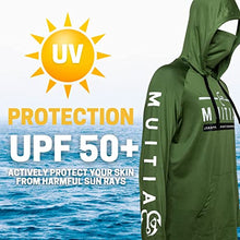 Load image into Gallery viewer, Baitium Fishing Shirts for Men Hooded Long Sleeve UV Sun Protective T- Shirt Tee - Quick Dry Breathable Lightweight Dri Fit Gear (White, Large)
