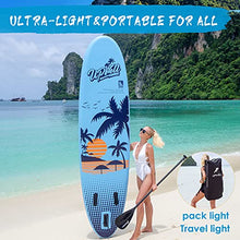Load image into Gallery viewer, Inflatable Paddle Board Sup - Stand Up Seat Kayak Blow Up Kids 3 Piece Easy Eddy Modular Hard Shell Youth Adults Surf Blue