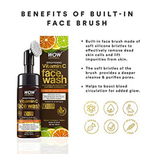 Load image into Gallery viewer, WOW Skin Science Vitamin C Natural Face Wash w/ Face Brush - Foaming Facial Cleanser - Facial Skin Care Products - Acne Face Wash for Women - Exfoliating Face Wash Men's Scrub - All Skin Types (150ml)