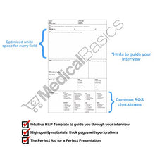 Load image into Gallery viewer, H&P Notebook - Medical History and Physical Notebook, 100 Medical templates with Perforations