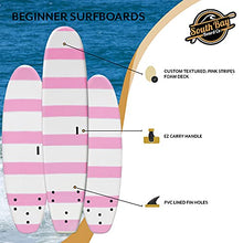 Load image into Gallery viewer, South Bay Board Co. - 5' / 6' / 8' Beginner Surfboards - Safe Soft-Top Surfboards - Beginner Surfboards for Kids & Adults – Strong Triple Stringer Durability - Leash & Safe-Edge Fins Included