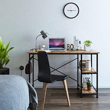 Load image into Gallery viewer, Engriy Writing Computer Desk 47", Home Office Study Desk with 2 Storage Shelves on Left or Right Side, Industrial Simple Style Wood Table Metal Frame for PC Laptop Notebook