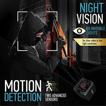 Load image into Gallery viewer, Mini Spy Camera 1080P Hidden Camera - Portable Small HD Nanny Cam with Night Vision and Motion Detection - Indoor Covert Security Camera for Home and Office - Hidden Spy Cam - Built-in Battery