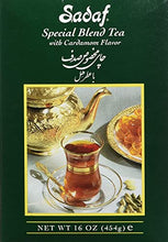 Load image into Gallery viewer, Sadaf Cardamom Tea Loose Leaf Box 16 oz - Special Blend Cardamom Ceylon Black Tea - Product harvested in Sri Lanka
