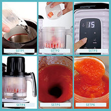 Load image into Gallery viewer, MOMYEASY Baby Food Maker, Baby Steam Cooker and Puree Blender, Multifunction Baby Food Processor Chopper Grinder, Baby Food Warmer Mills Machine with Bottle Warmer, Touch Control Panel&Self Cleans