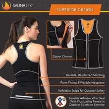 Load image into Gallery viewer, SaunaTek Women's Sauna Sweat Suit Vest for Exercise and Heat Training, Neoprene Tank Top Waist Trainer Vest for Abdomen and Back, Medium