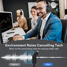 Load image into Gallery viewer, EKSA Bluetooth Headsets with Microphone & USB Dongle, 30 Hours Talk Time & 33ft Range, AI Environmental Noise Cancelling Mic, Over-Ear Wireless Headphone for PC/Laptop/Computer/Home/Work/Office/Zoom