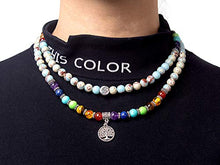 Load image into Gallery viewer, Addmluck Mala Beads,8mm Beads Chakra Stones Necklace for Women Men Gemstone Beads Anxiety Bracelet(Mala Chakra Healing)
