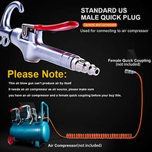 Load image into Gallery viewer, High Volume Air Blow Gun Alluminum Rubber Guard Air Flow Nozzle,Industrial Household Air Blower Gun,Pneumatic Air Compressor Accessories Dust Cleaning Tool