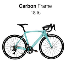 Load image into Gallery viewer, HeartsBio Carbon Frame Road Bike Model H – Carbon Fiber Racing Bicycle with SORA 18 Speed Derailleur System (50 : Rider Height 5'5"~5'7")
