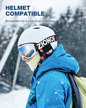 Load image into Gallery viewer, ZIONOR Lagopus Ski Snowboard Goggles UV Protection Anti fog Snow Goggles for Men Women Adult Youth VLT 8.6% White Frame Silver Lens