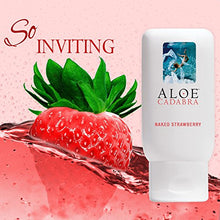 Load image into Gallery viewer, Aloe Cadabra Flavored Personal Lubricant Organic Passion Lube for Anal Sex, Oral, Women, Men & Couples, Naked Strawberry 2.5 Ounce (Pack of 5)